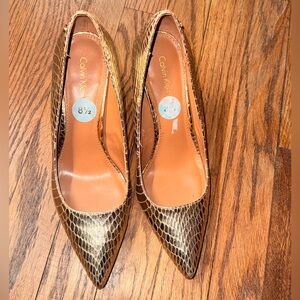 Calvin Klein Metallic Gold Heels